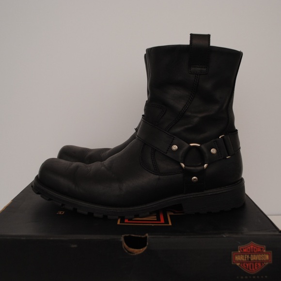 Harley Davidson Charleston Leather Boots D94232 Black Men's US 11.5 - Picture 9 of 16